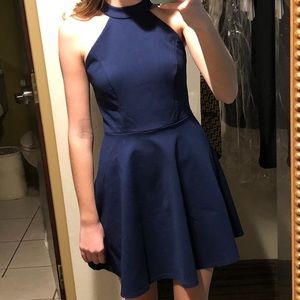 Blue skater dress